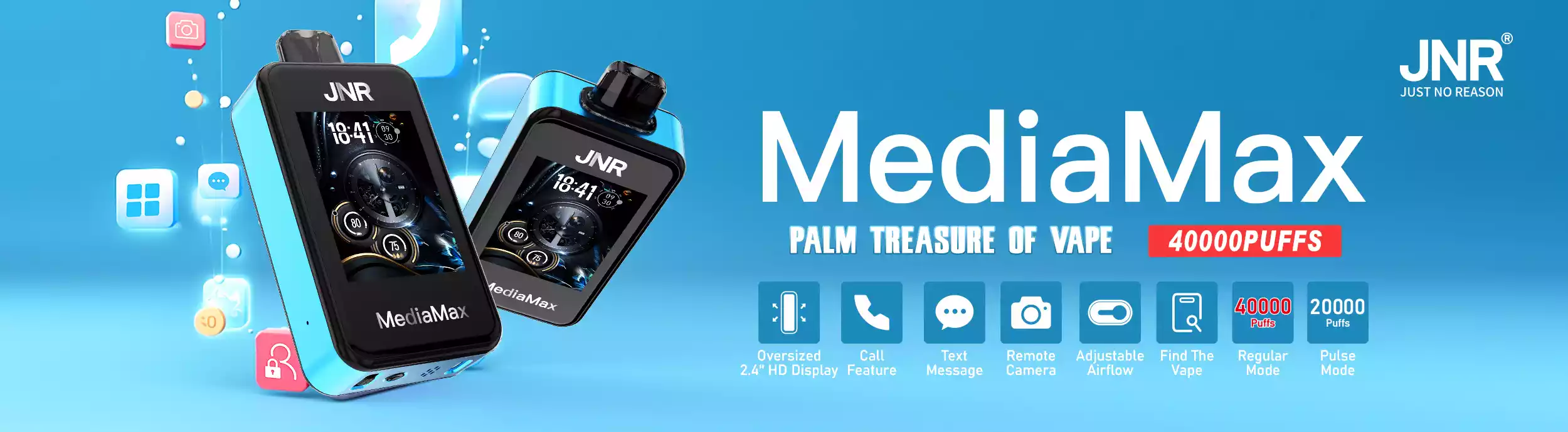 Jnr Media Max 40000 Puffs 5% Nicotine 40K Disposable Vapes Electric Cigarette