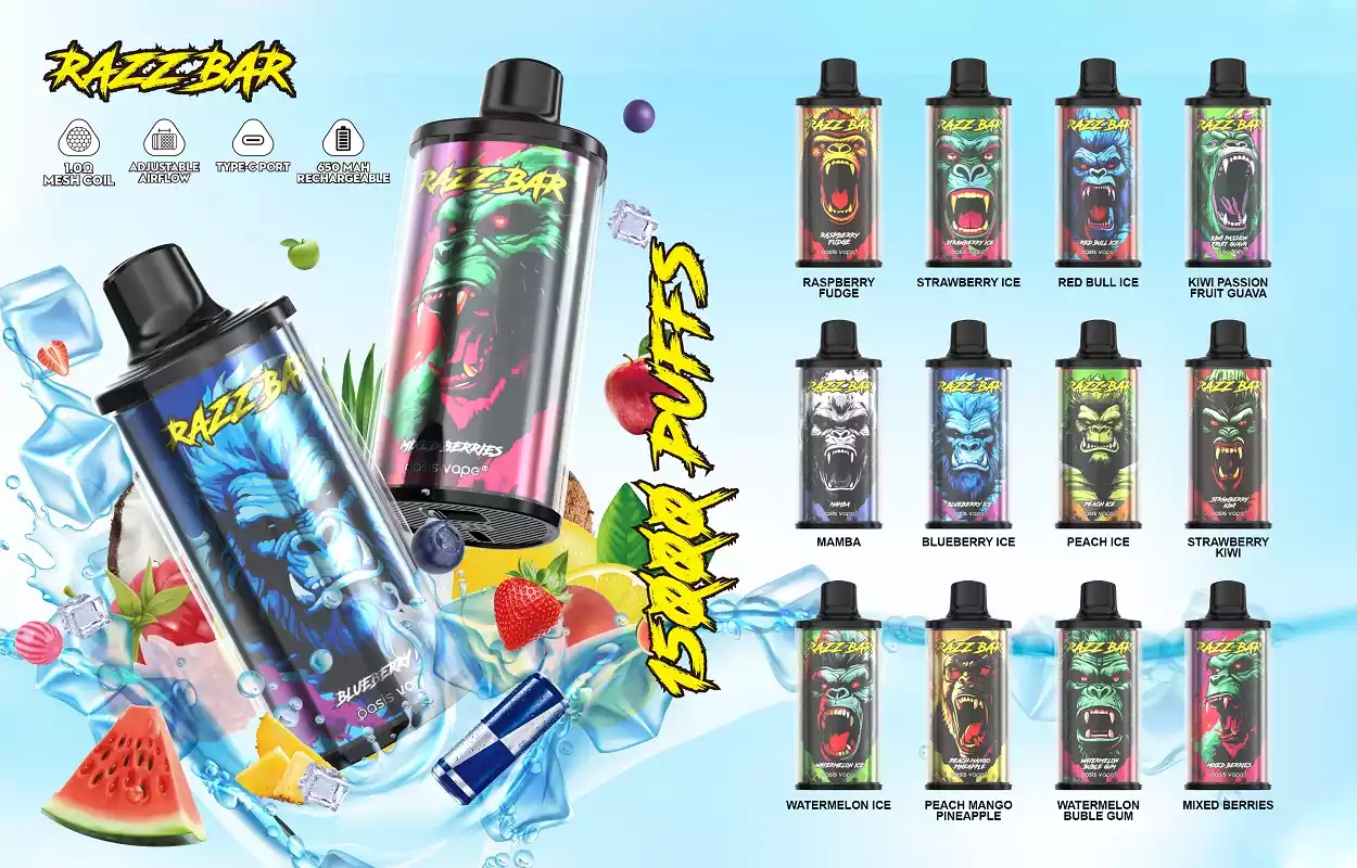 Razz Bar 15K Vape 15000 Puffs Disposable Vape Electric Cigarette