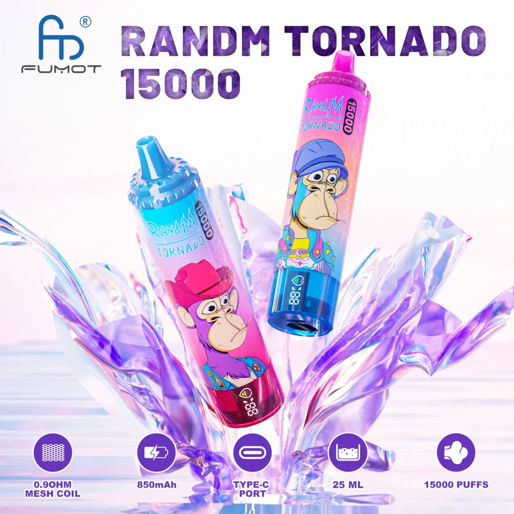 Fumot RandM Tornado 15000 15K Puffs Disposable Vape Electric Cigarette