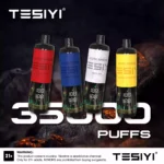 TESIYI Ultra Shisha Vape 35K 6mg Nicotine 35000 Puffs Disposable Vape