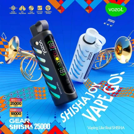 Vozol Gear Shisha 25000 Puffs 5mg Nicotine 25K Disposable Vapes Electric Cigarette